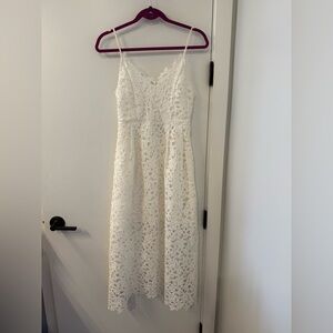 Elegant White Lace Dress